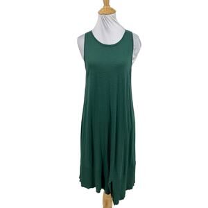 Lilla P Dress Womens S Small Willow Slub Sleeveless Scoop Adjustable Slit Hem